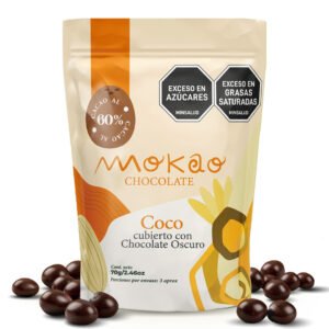 Coco cubierto con chocolate oscuro 60%